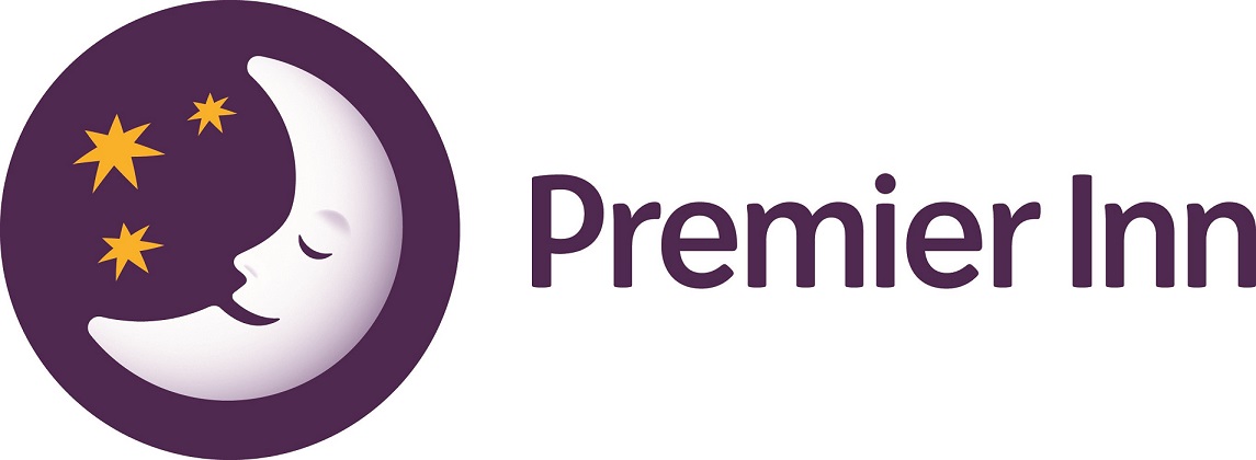 The Premier Inn sleeping moon logo.